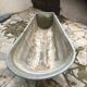 Old zinc bathtub