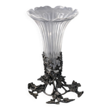 Antique Art Nouveau vase in crystal and patinated bronze – circa 1895–1910