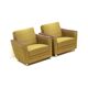 Ensemble de 2 fauteuils vintage verts des années 1970.
