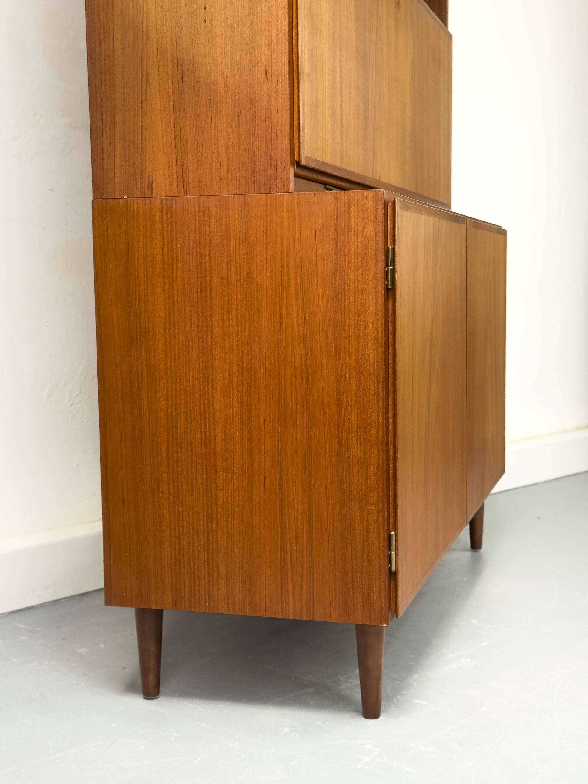 Vintage Teak Bookcase with Desk from Omann Jun, 1960s