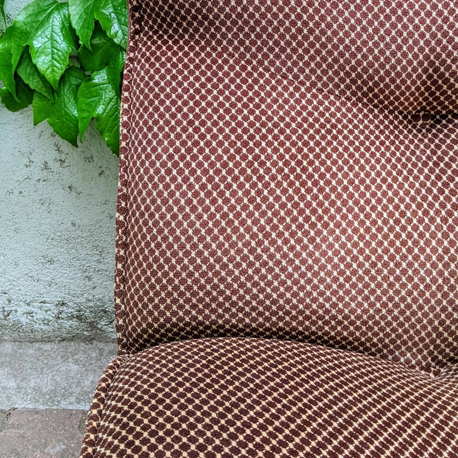 Velvet fireside chair from the 70s