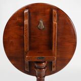20th Century English small round tilt top table in solid oak, UK