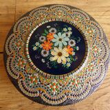 Old metal cookie box floral pattern 40s/50s