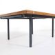 Table transformable teck et acier années 50' fabrication française