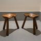 Tabourets tripodes Loul Selounet 1950