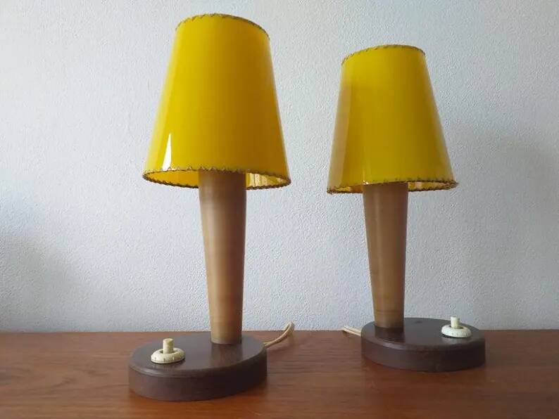 Pair of Rare Midcentury Table Lamps, 1950