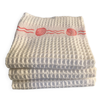 Set of 3 honeycomb tea towels