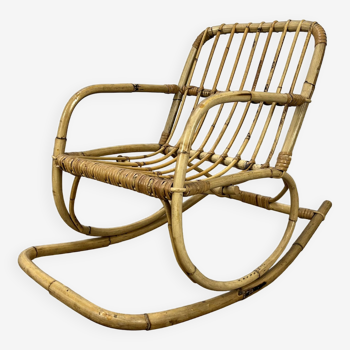 Children's rattan rocking chair