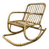 Children's rattan rocking chair