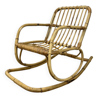 Children's rattan rocking chair