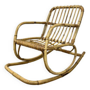 Rocking chair rotin enfant