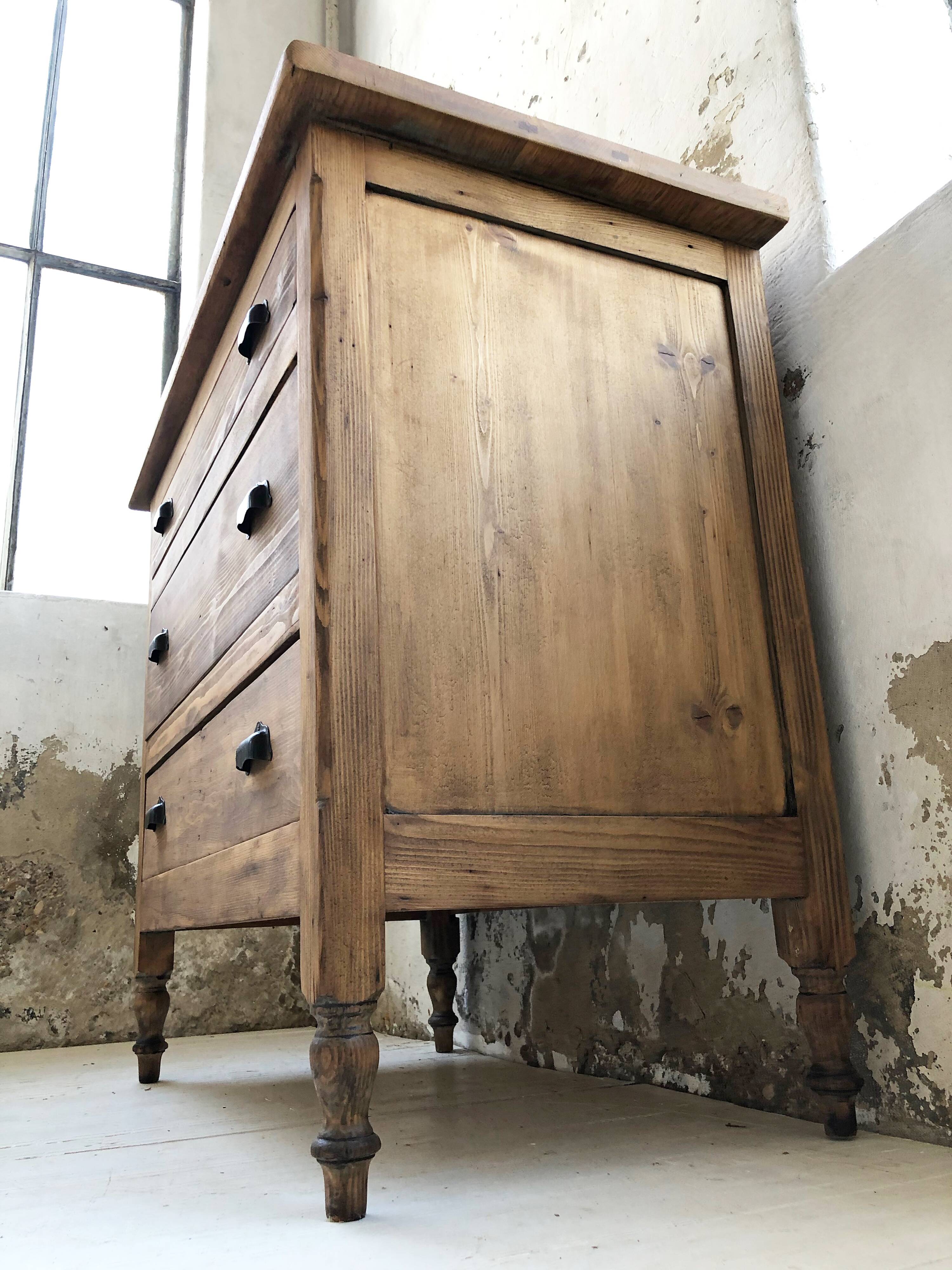 Oak workshop dresser