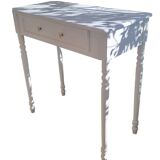 Current dressing table console in white painted wood with one drawer
