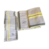 Lot of 2 tablecloths and six monogrammed towels