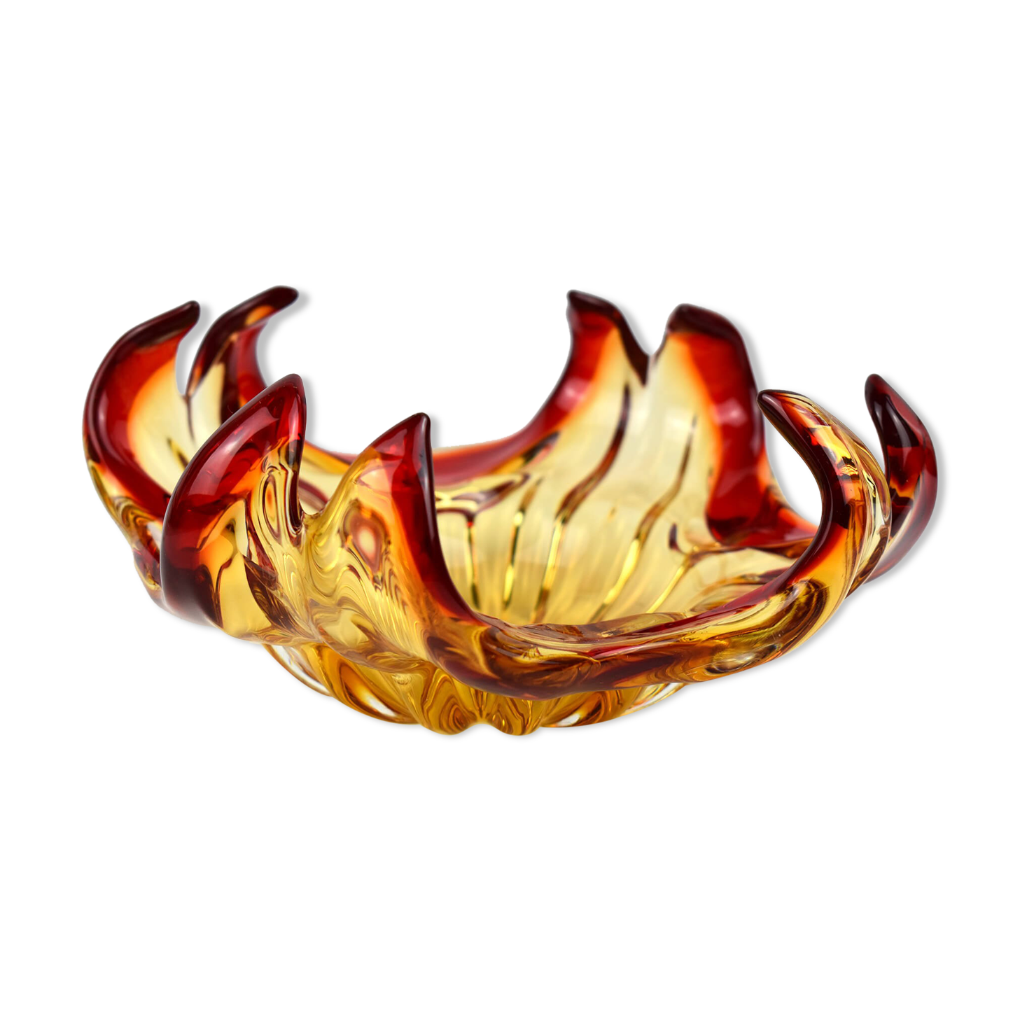 Murano glass bowl italy 1950s