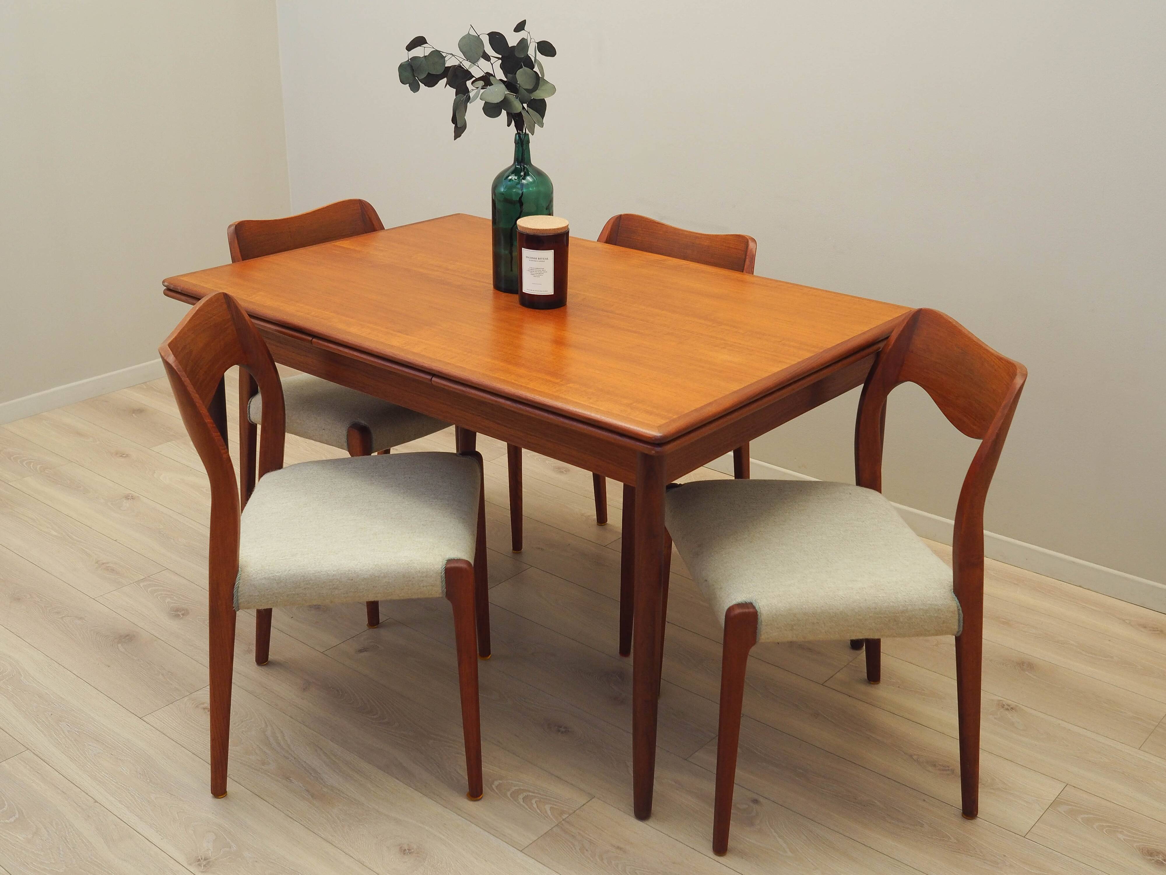 Set of four teak chairs, Danish design, 1960s, designer: Niels Otto Møller