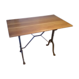 Bistro table with oak tray