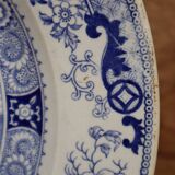 Japanese porcelain decoration plate Creil and Montereau Lebeuf Milliet
