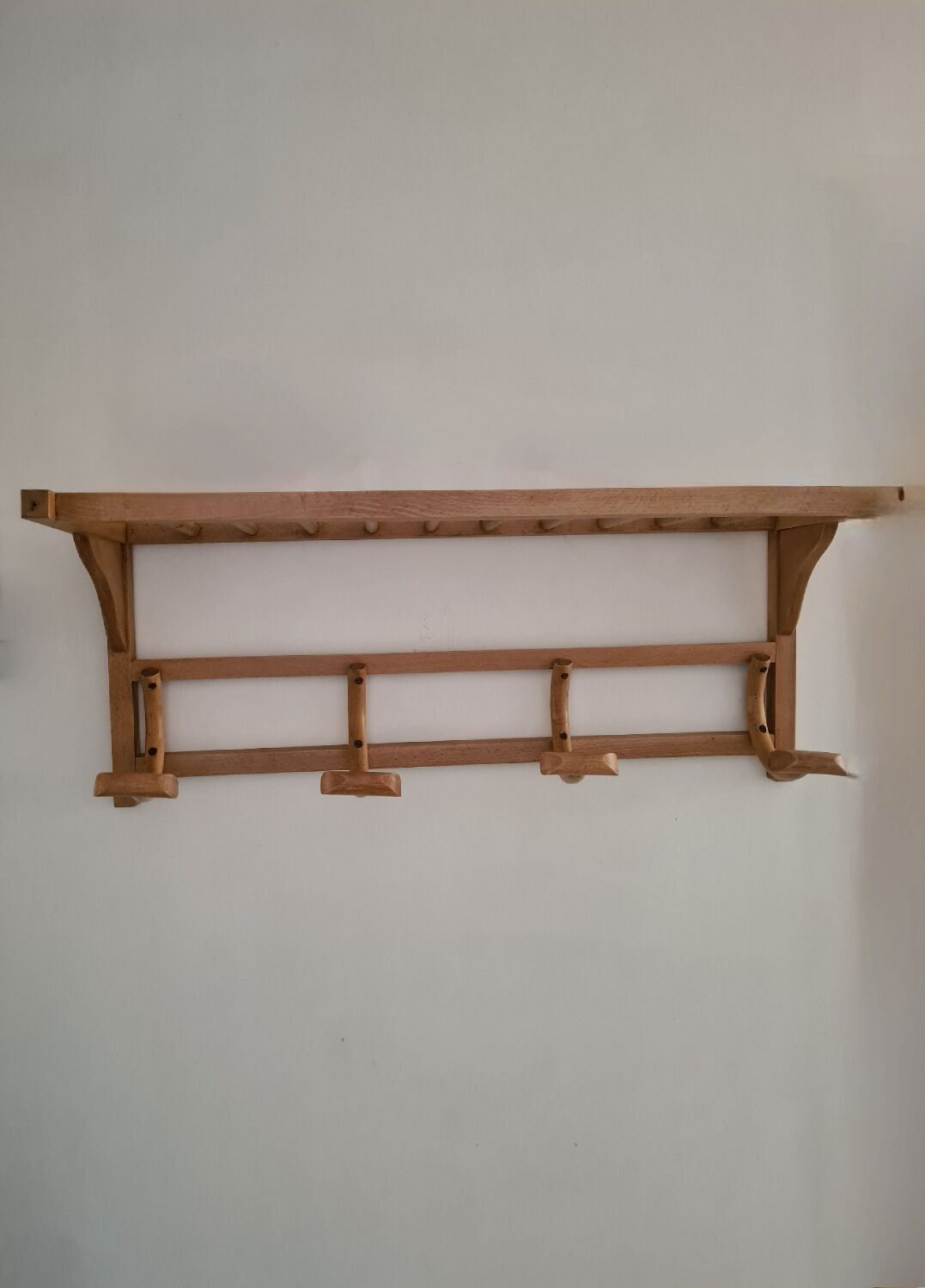 Raw wood locker room from the 1950s