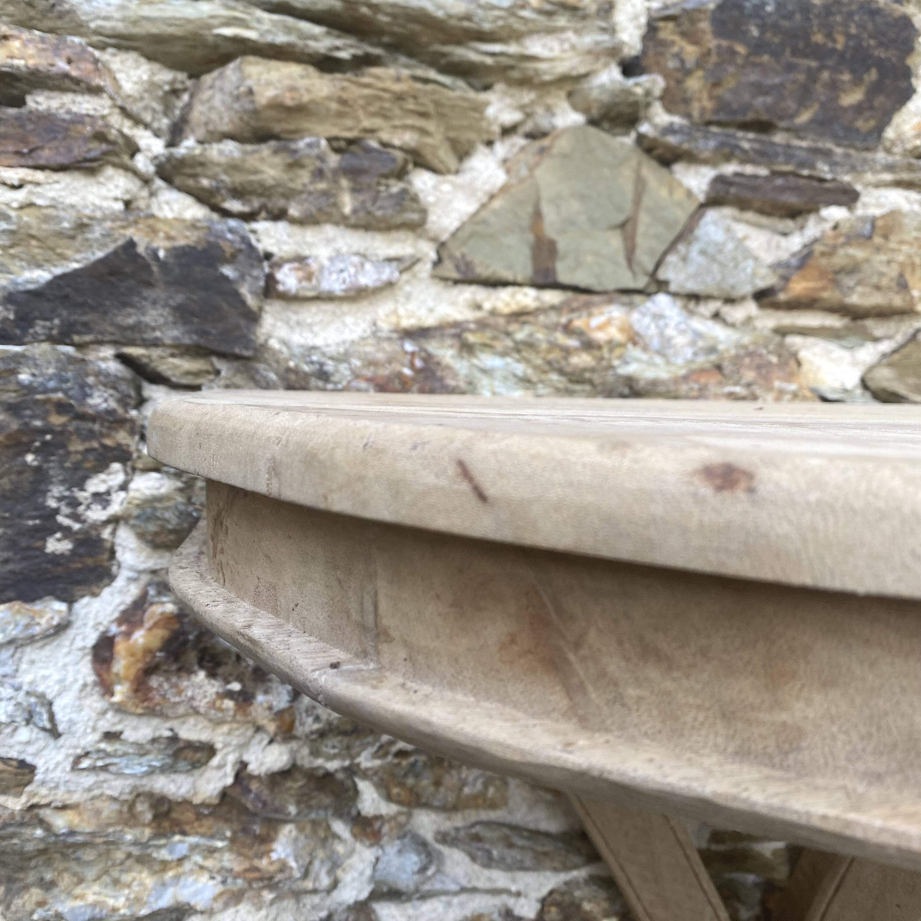 carved wooden wall shelf or wall console