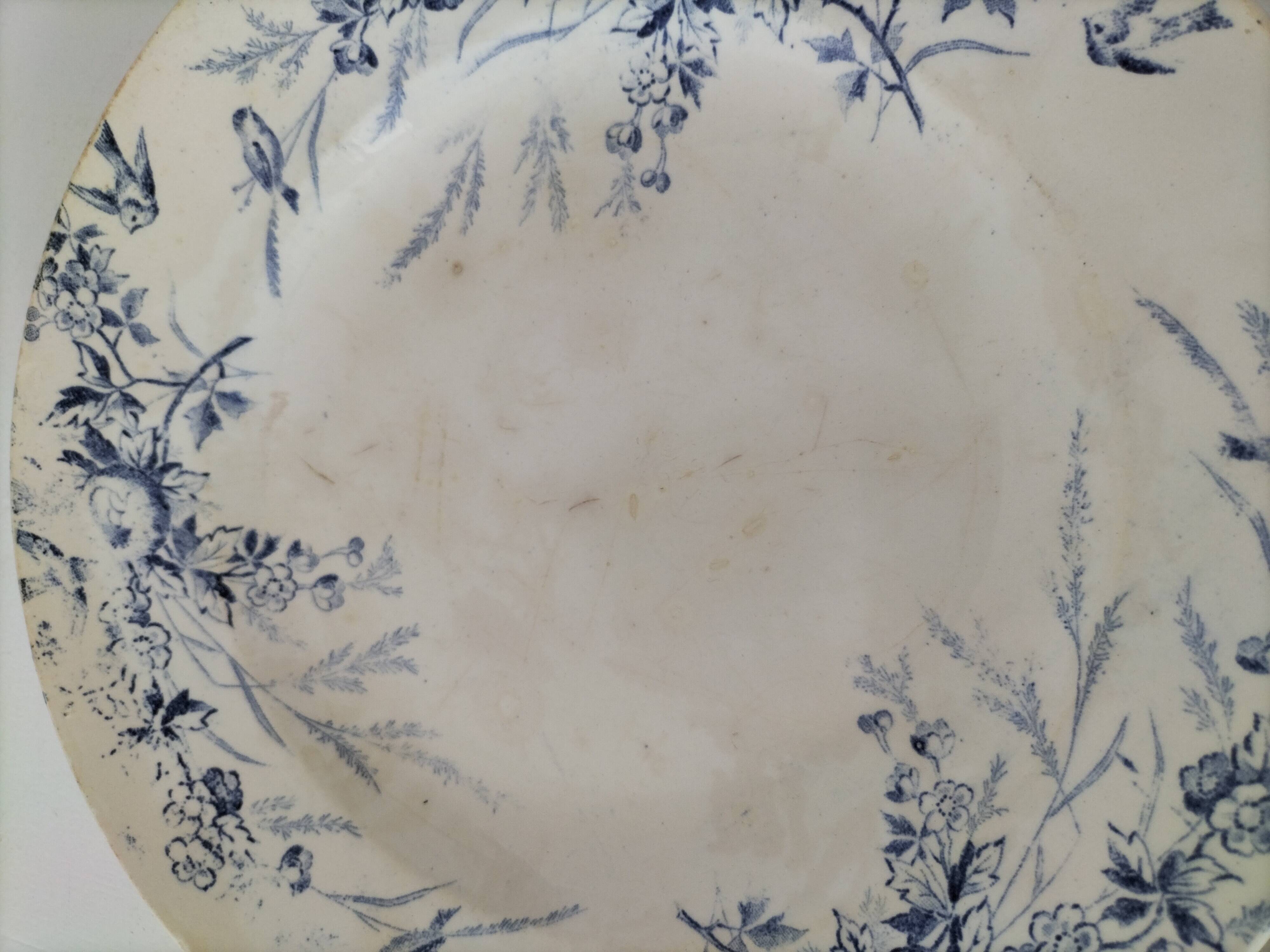 Creil Montereau Plates Linotte Model
