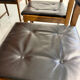 Lot of 6 Scandinavian design chairs in wood and black faux leather an70.