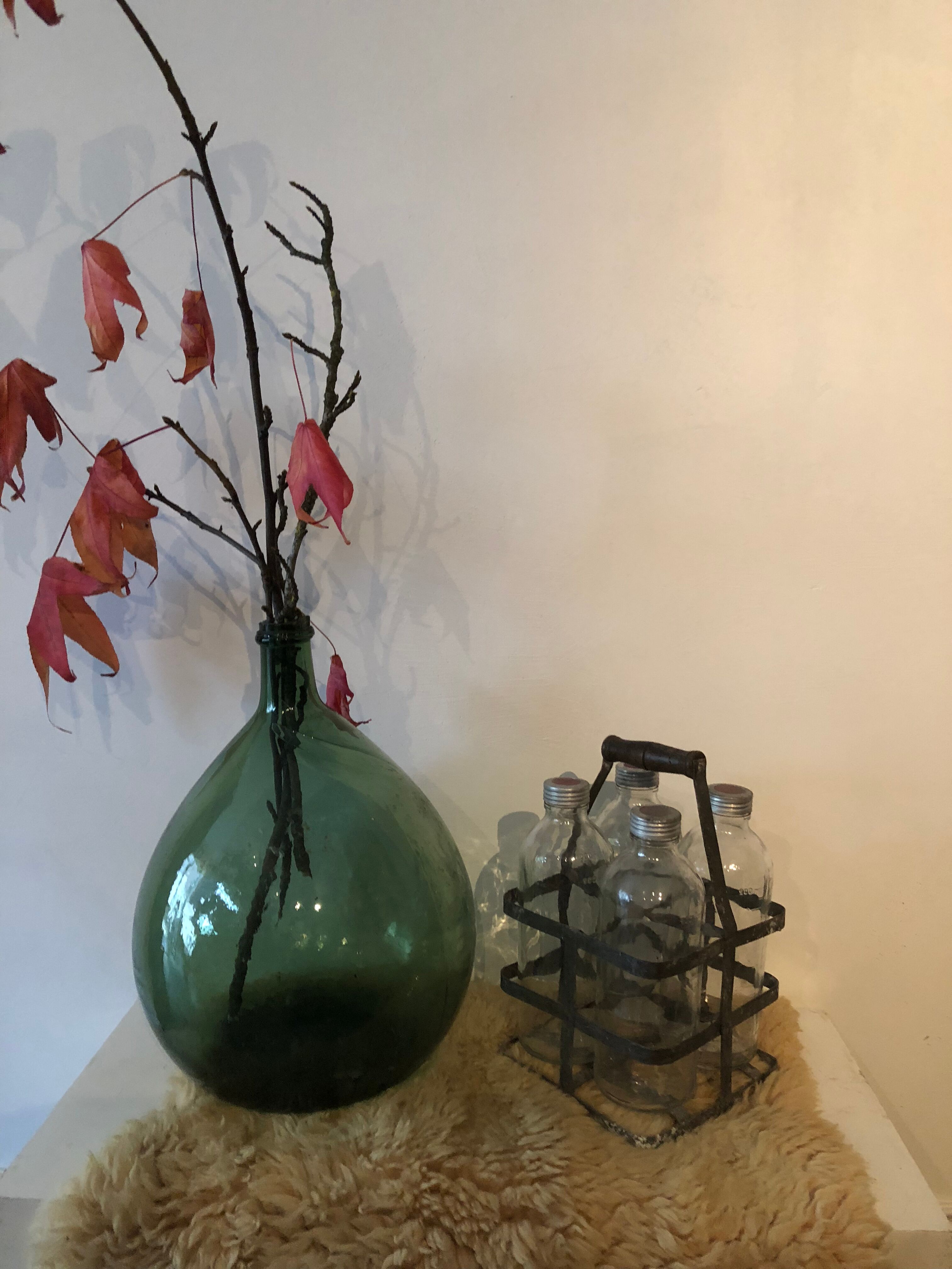 Door bottles in old zinc