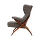 Mid-Century Franco Albini Fiorenza Graphite-blue Wool Ash Italian 1950 Armchair