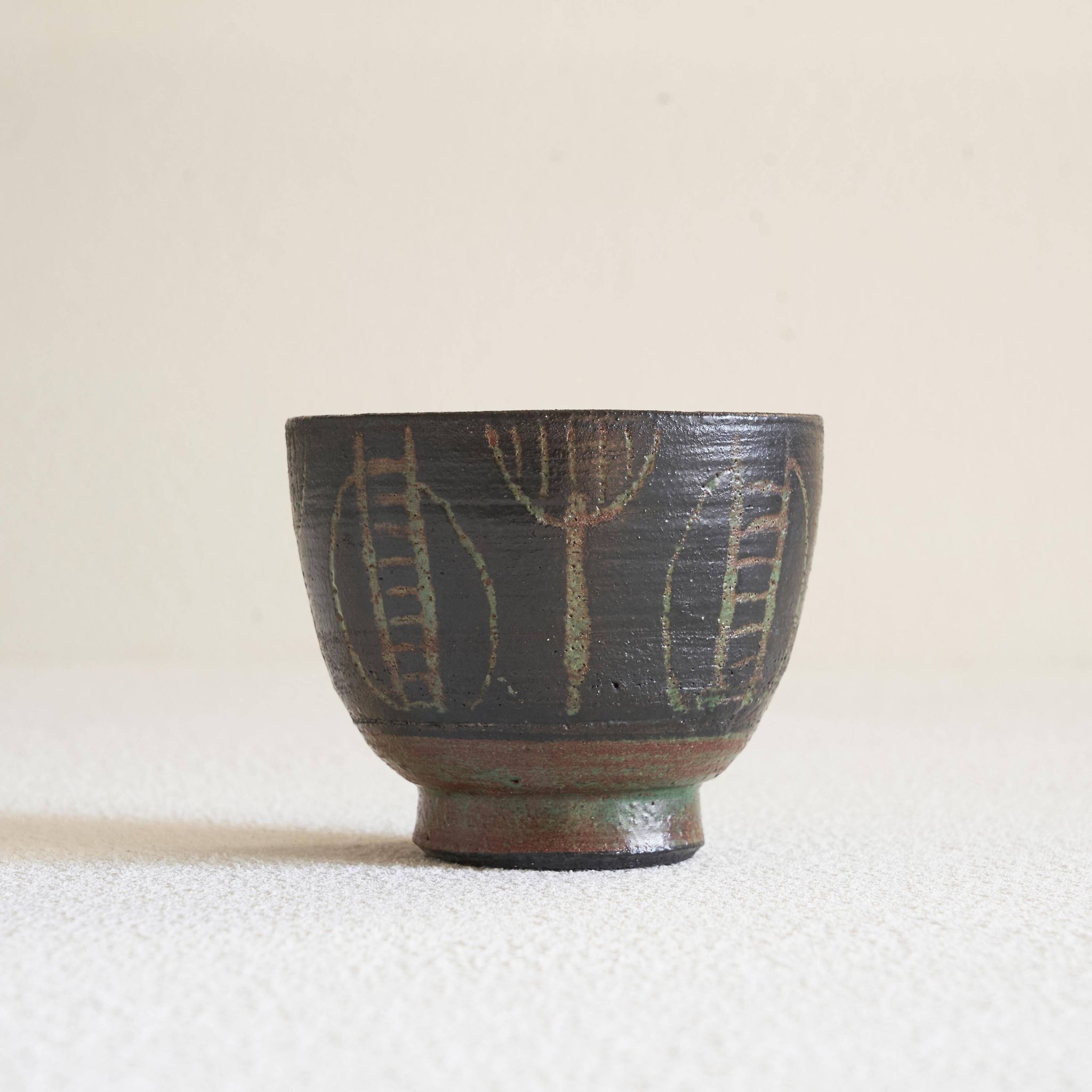Wim Fiege Mid-Century Modern Ceramic Coupe, 1950s