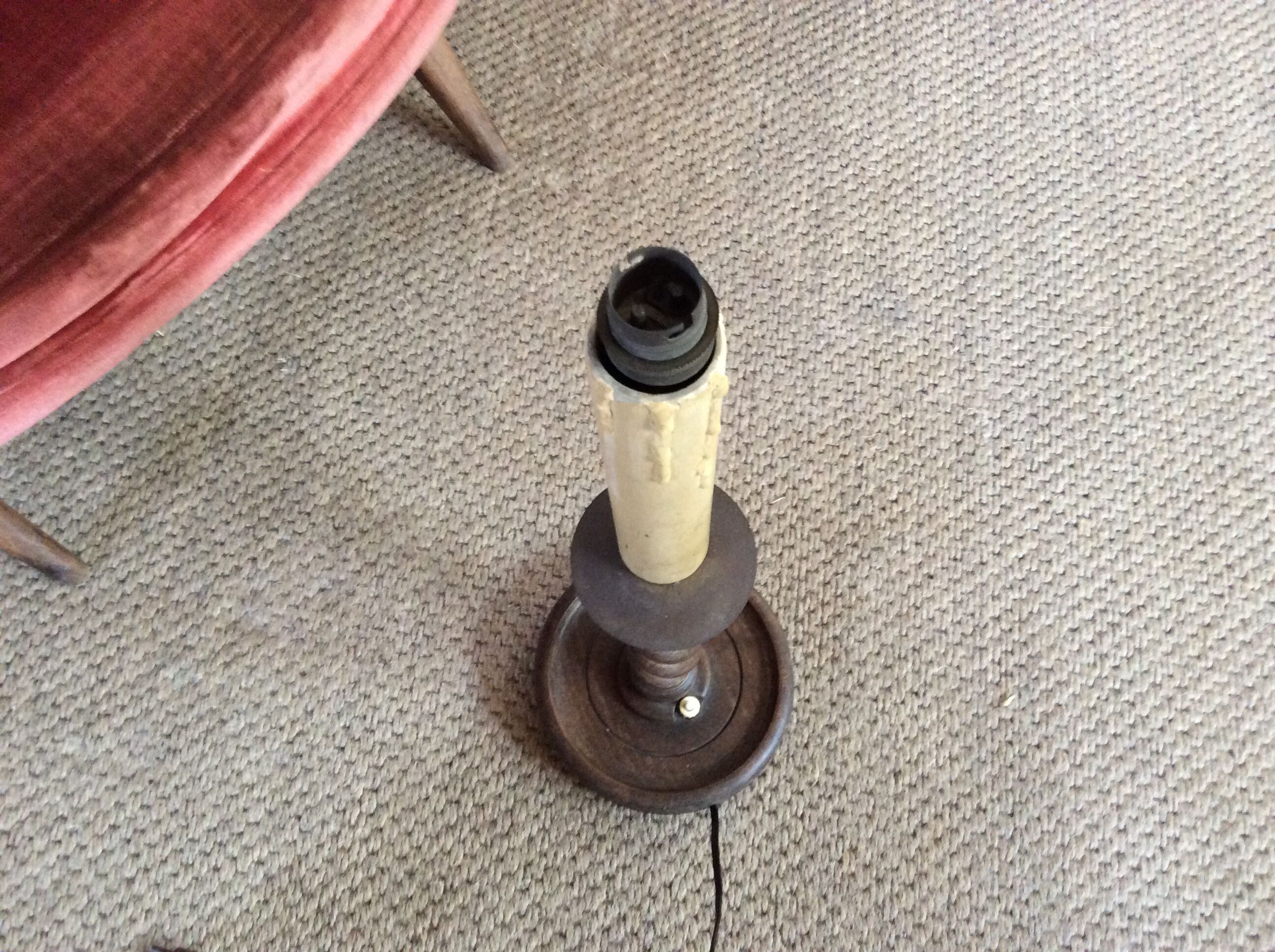 Wooden lamp foot