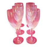 Set of 6 stemmed glasses