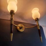 Pair of large torch-style wall sconces from the 1950s