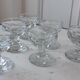Set of 6 cups in molded glass pressed late nineteenth