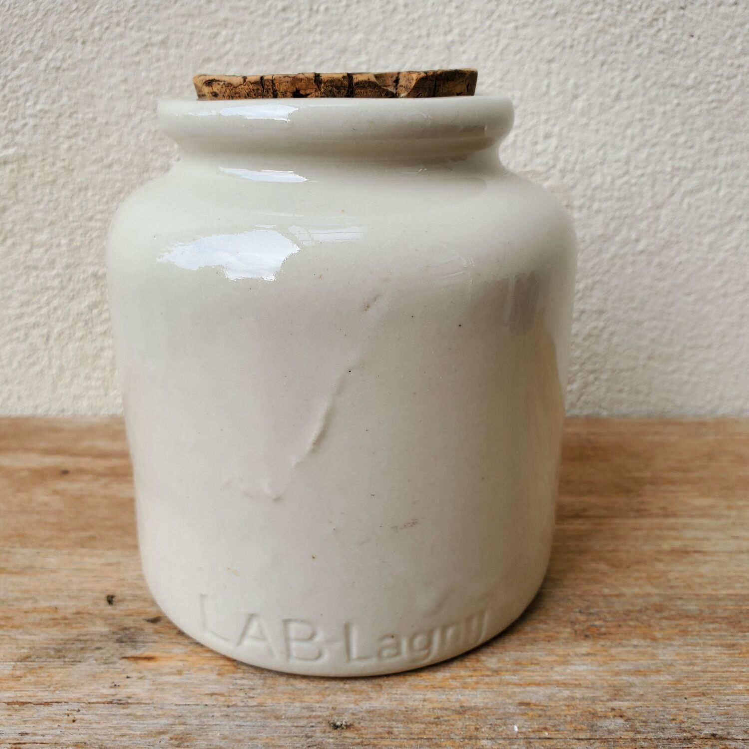 Mustard pot in stoneware LAB Lagny