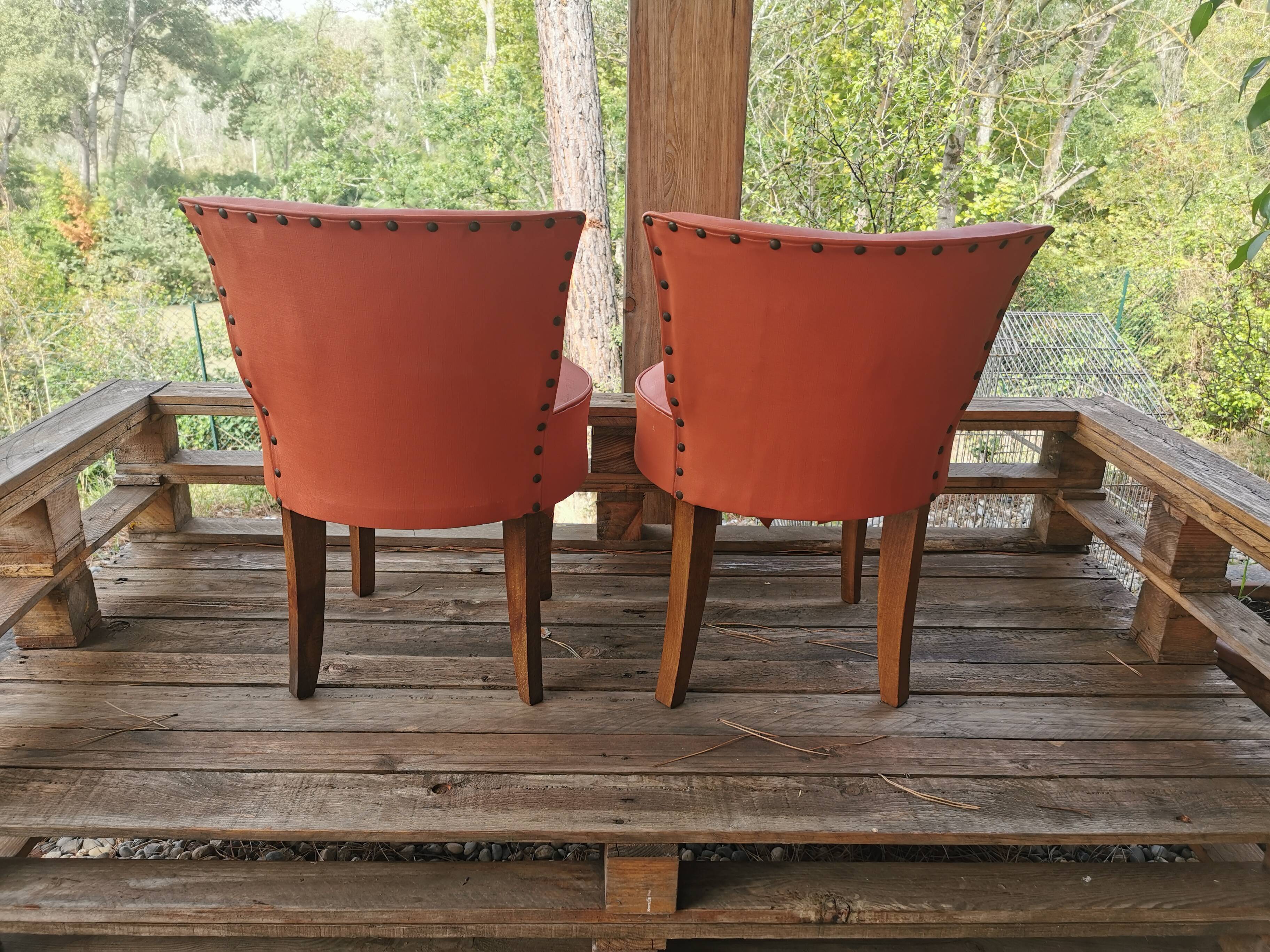 Pair of cocktail armchairs from the 50s