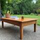 Farmhouse Wood Coffee Table with Drawer