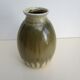 Enamelled sandstone vase