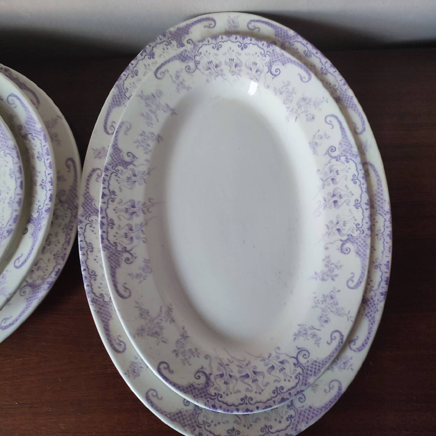 5 Longwy earthenware serving dishes