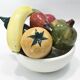 Mid-century trompe l'oeil ceramic fruit and vegetable bowl