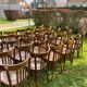 Lot of 40 wooden bistro chairs
