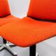 Vintage armchair model 231/5 in orange fabric by Wilkhahn