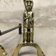 Pair of bronze "Shamans" andirons by Anton Prinner