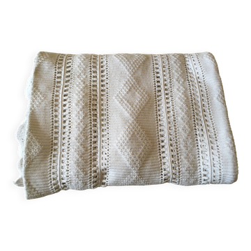 Couverture aux losanges en crochet Fait Main