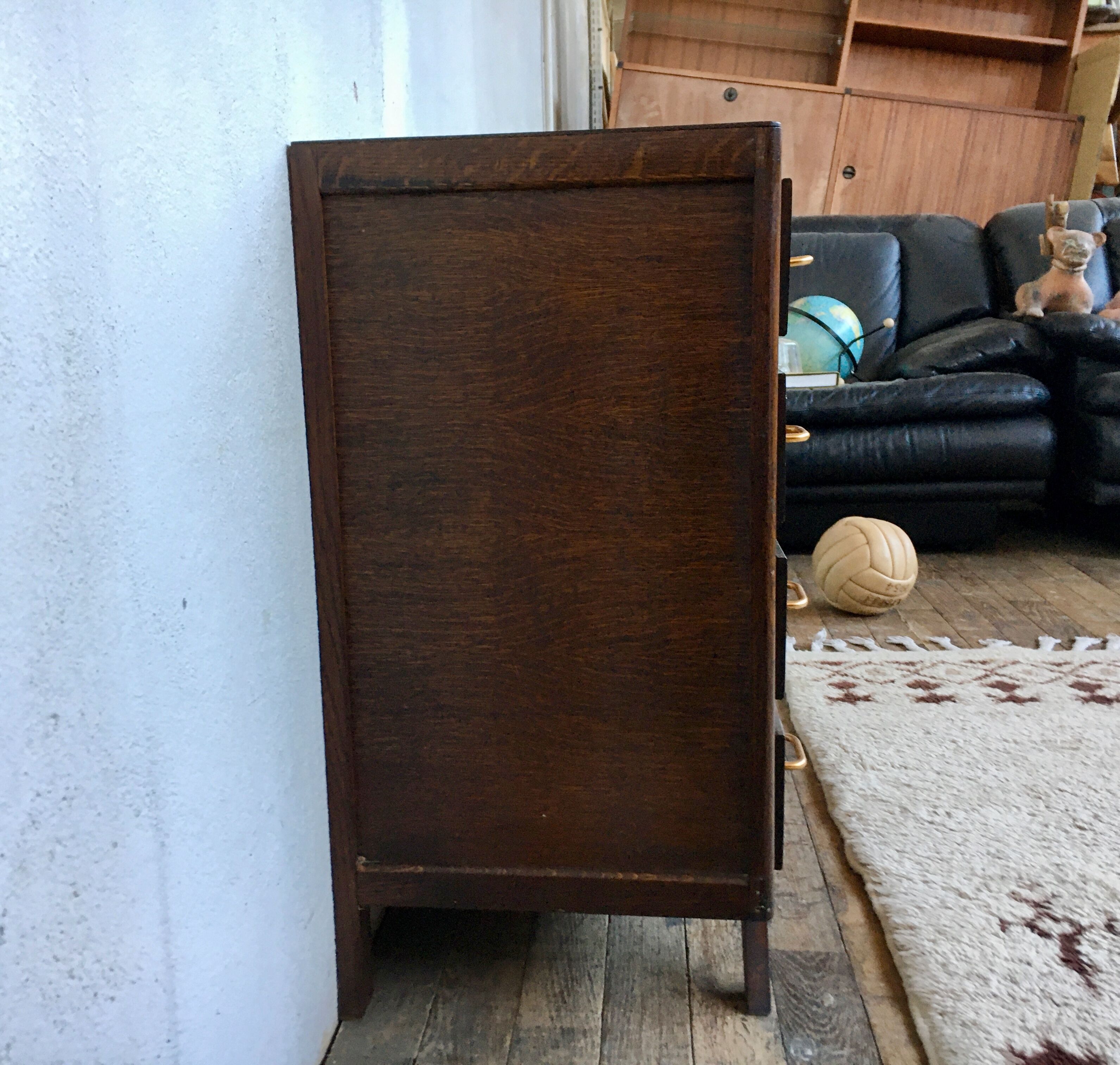 Former Vintage weekly ragsmaker 1950/1960 - retro - 4 drawers - compass feet - oak