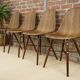 4 chairs in abs, wood and metal