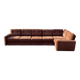 Vintage Modular Sofa in Brown Velvet Corduroy, 1970s