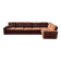 Vintage Modular Sofa in Brown Velvet Corduroy, 1970s