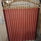 Vintage scoubidou laundry basket