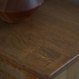 Low oak sideboard, mid-century modern, made by a Danish cabinetmaker, 1960s.