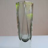 Murano Sommerso Vase Gray Blue 30 cm Vintage 1970